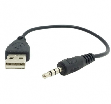 USB转音频插头公 蓝牙耳机充电 mp3数据 数据线 3.5mm接口