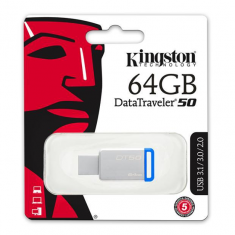金士顿U盘64gu盘 高速USB3.1 DT50 64G U盘64g高速金属U盘