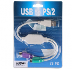 键盘转换接头 usb转ps2母 to 鼠标 接口 转换器 USB转PS2转接线
