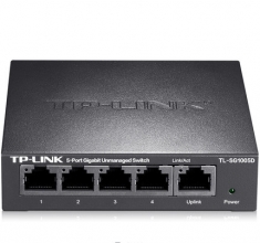 TP-LINK TL-SG1005D 5口全千兆交换机 钢壳4分线器 1000M网络监控
