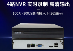 大华（dahua）DH-NVR1104HC-HDS4 硬盘录像机 4路监控主机1080P高清NVR录像机